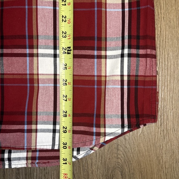 Carhartt Shirt Lot Of 2 Men XL Red Blue Plaid Relaxed Fit Short Sleeve Button Up - Picture 6 of 12